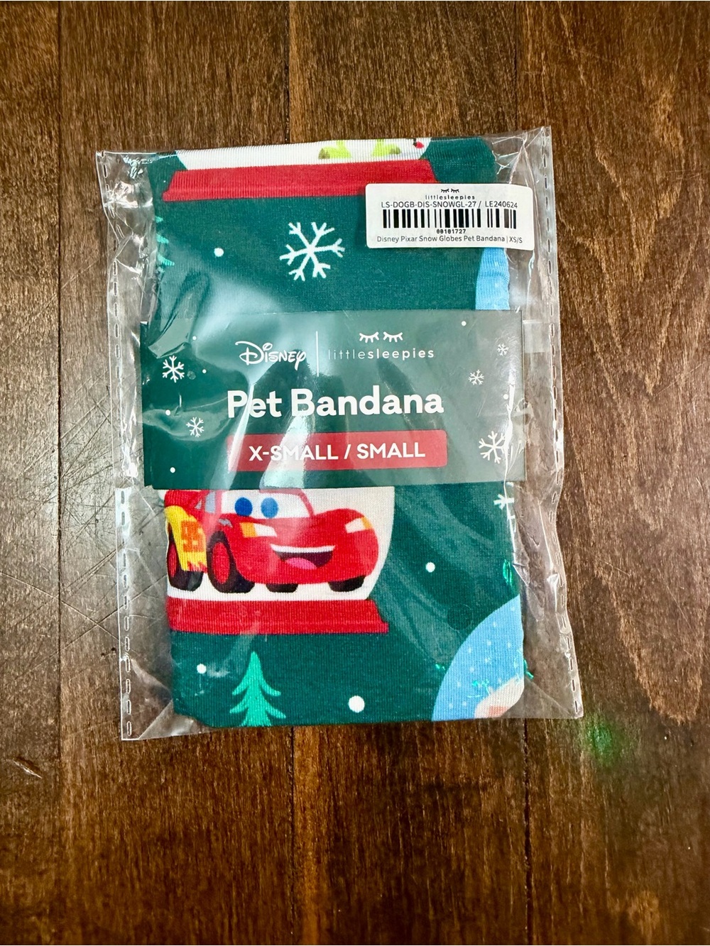 NEW IN BAG-Little Sleepies Pixar Snow Globes Pet Bandana